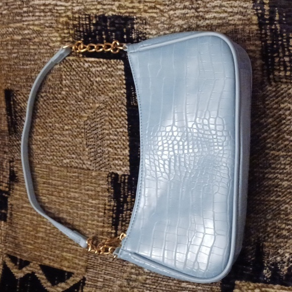 4/$80 Baby Blue Mini Handbag & Crossbody Strap - Picture 2 of 11